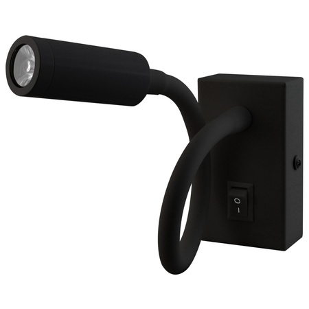 Lampa Ścienna LED Elastyczny Kinkiet do Czytania LEO 3W 4000K Czarny