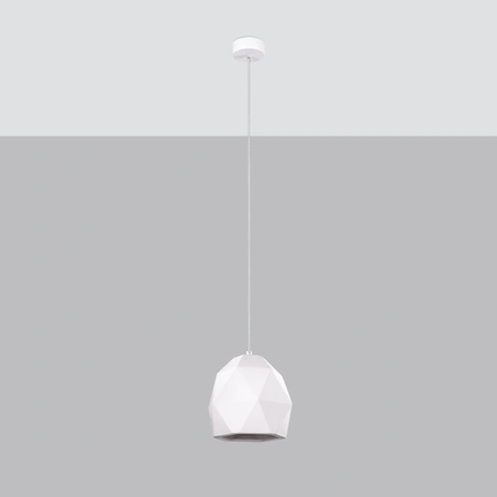 Lampa Sufitowa Wisząca Zwis E27 Żyrandol Geometryczna Biała Nowoczesna Mint Sollux