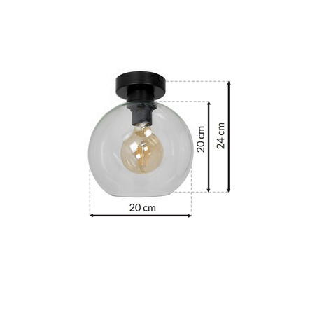 Lampa Sufitowa SOFIA CLEAR 1xE27 Milagro