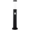 Lampa Ogrodowa Zewnętrzna E27 CZARNY SŁUPEK 45cm z Czujnikiem Ruchu i Zmierzchu