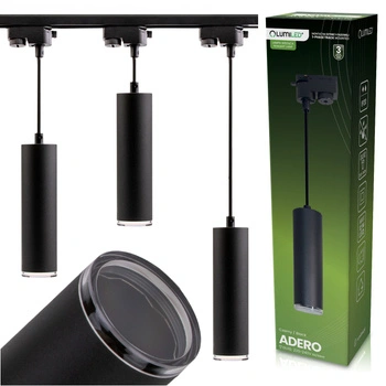 Lampa Sufitowa Szynoprzewód Szyna Zwis Reflektor Szynowy GU10 LED ADERO Czarny LUMILED