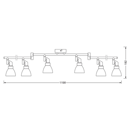 Lampa Sufitowa Ścienna Kinkiet Reflektor 6xG9 1.9W 1200lm 2700K Ciepła SPOT LEDVANCE