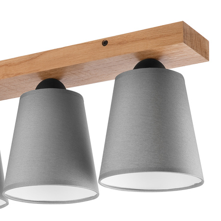 Lampa Sufitowa LULA 4xE27 Szara Dębowa LM-4.200 Lamkur