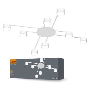 Lampa Sufitowa Żyrandol 8x GX53 LED Biała Nowoczesna Videx