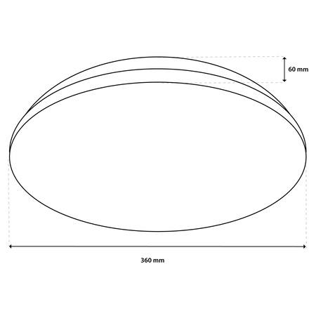 Plafon LED Lampa Sufitowa Natynkowa 24W NOTUS 2 Okrągły IP44 36 cm LUMILED