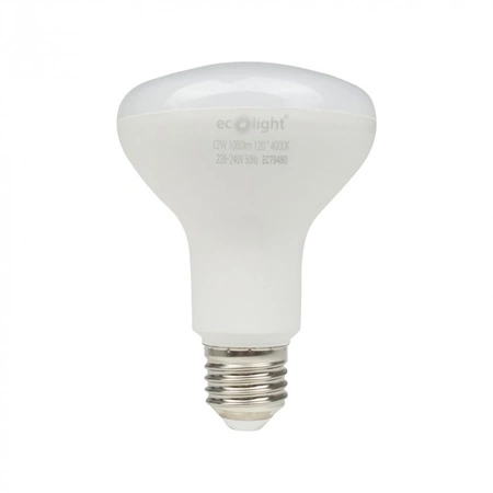 Żarówka LED Reflektor R80 E27 12W 1080lm 4000K Neutralna Ecolight