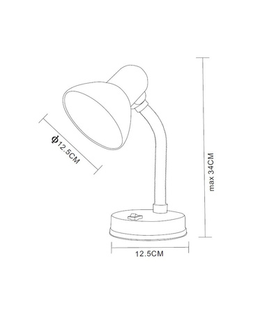 Lampka biurkowa szkolna do LED E27 GAMA KM4010-ST srebrna