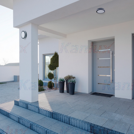 Plafon LED Lampa Ogrodowa Sufitowa 24W 1920lm 26 cm z Czujnikiem Ruchu BENO KANLUX