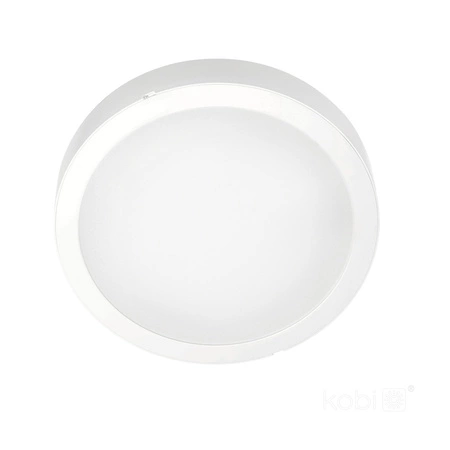 Plafon LED Sufitowy Natynkowy 24W 2400lm 4000K Neutralny 120° Biały IP40 IK03 Sigaro Kobi