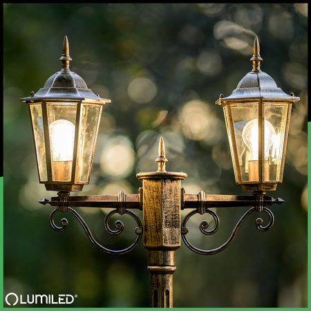 Lampa Ogrodowa Stojąca LED Słupek 2m E27 Latarnia Zewnętrzna Dekoracyjna BELLIS LUMILED