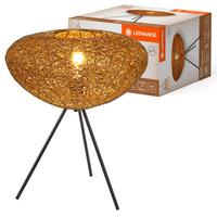 Lampa Stołowa Oprawa Biurkowa Stojąca Dekoracyjna E27 Beżowy USB-C Decor Ledvance