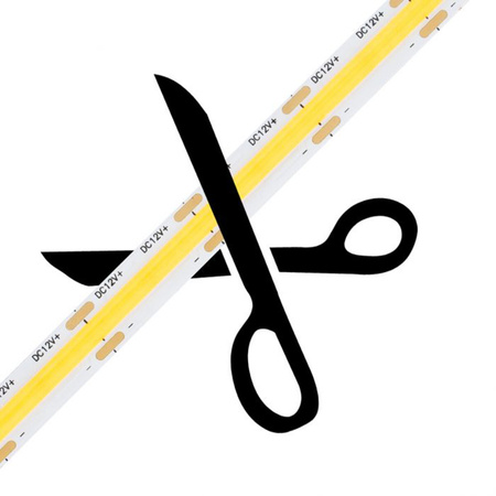 Taśma LED Pasek 12V COB 35W 300LED 2835 Ciepła 8mm 5m ECOLIGHT