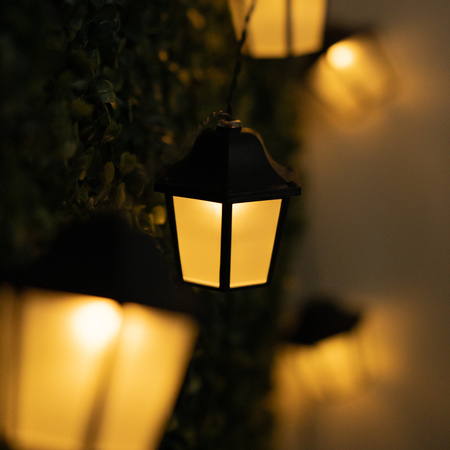 Girlanda Solarna Ogrodowa 10x LED Latarenka 3.8m 3000K Ciepła ARIA LUMILED