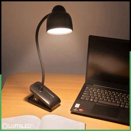 Lampka Biurkowa LED 5W CCT Kreślarska Stołowa Szkolna TESA 2 Czarna LUMILED