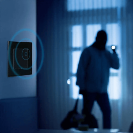 Czujnik Ruchu Mikrofalowy 180° IP20 CZARNY Dopuszkowy Ścienny Nastawny V-TAC