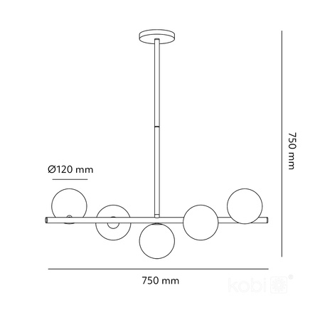 Lampa Wisząca Dekoracyjna Zwis G9 Złota Elegance Kobi