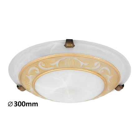 Plafon LED Lampa Sufitowa Oprawa Ścienna Natynkowa E27 Biały Klasyczny Laretta Rabalux