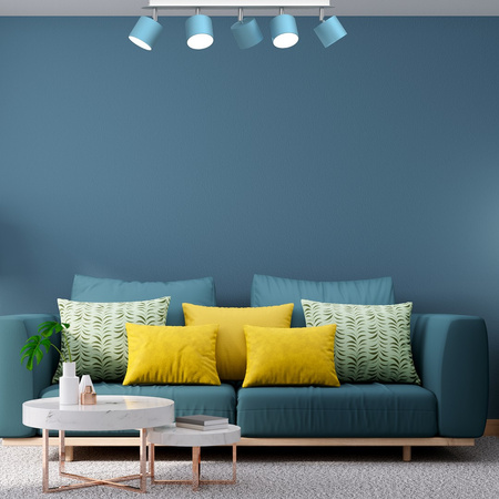 Lampa Sufitowa DIXIE Niebieska Biała 5xGX53 Ruchoma Milagro