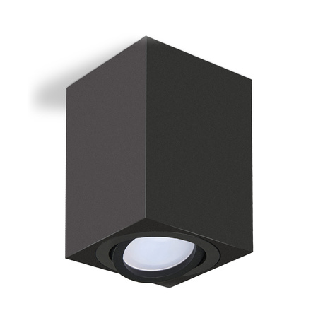 Oprawa Natynkowa Halogenowa Spot Tuba Kwadratowa GU10 Czarna OH37 Kobi