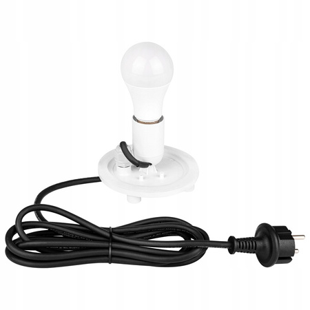 Lampa Ogrodowa Wbijana Zewnętrzna E27 Biała KULA Świetlna 35cm 230V