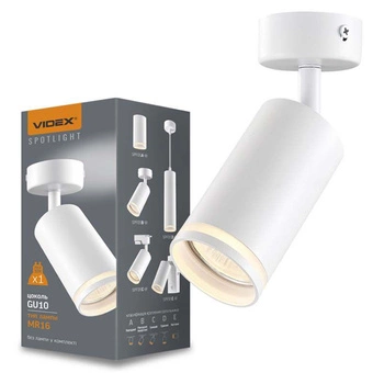 Lampa Ścienna Sufitowa Kinkiet 1x GU10 Biała MARTIN Videx