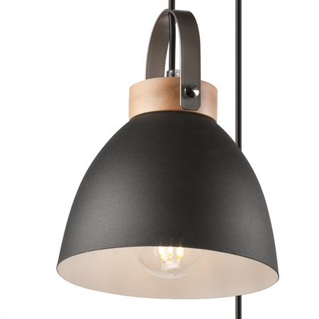 Lampa Wisząca Sufitowa DANIELLE 3xE27 Brązowa Grafitowa LM-3.80 Lamkur