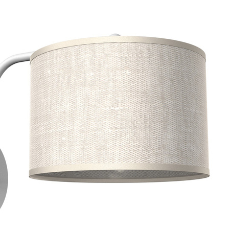 Lampa Ścienna Kinkiet LINO Biała Lniana 1xE27 Milagro