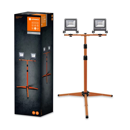 Naświetlacz Reflektor LED Lampa Akumulatorowy Na Statywie Przenośny Roboczy 60W 5400lm 4000K IP65 Grafitowy Worklight Ledvance