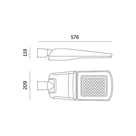 Lampa Uliczna LED Przemysłowa Oprawa Drogowa 80W 13600lm 4000K Neutralna IP66 IK09 Szara Master Street Kobi