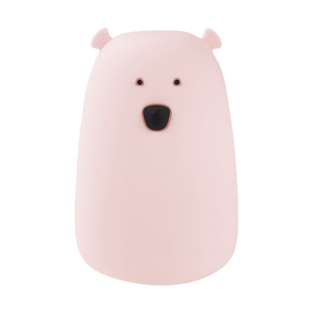 Lampka Nocna Dziecięca LED 0.4W 3000K Ciepła + Wielokolorowa RGB USB Akumulatorowa 1200mAh Różowa + Pilot DUŻY MIŚ MARY'S