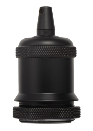 Lampa Wisząca Oprawa E27 Metalowa Czarna Matowa z Blokadą LEDIGO Vintage