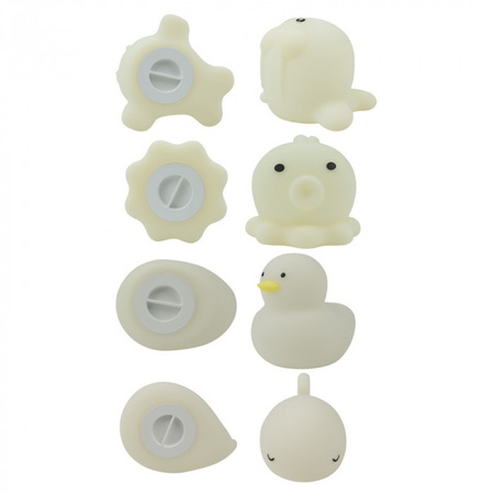 Zestaw 4x Lampka Nocna Dziecięca LED 0.4W Wielokolorowa RGB Bateryjna Biała ZESTAW MORSKI MARY'S