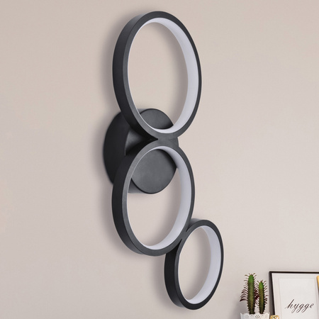 Kinkiet Ścienny LED 23W 3600lm 4000K Neutralna Czarny Flamenco Sanico Goldlux