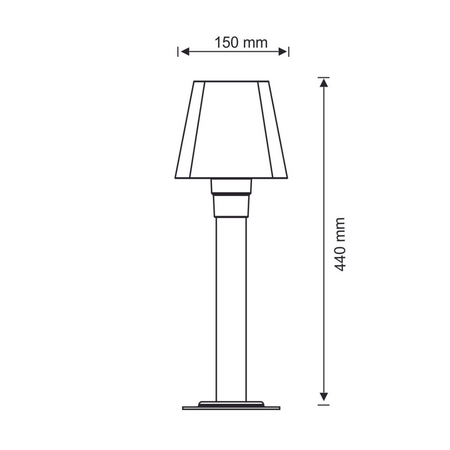 Lampa oprawa zewnętrzna ogrodowa stojąca 44cm GIZA E27 GOLDLUX (Polux)