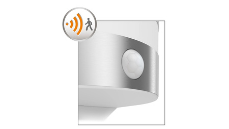 Lampa Ogrodowa LED Kinkiet Elewacyjny CALGARY IR myGarden 3,5W 2700K IP44 z Czujnikiem Ruchu Srebrna PHILIPS