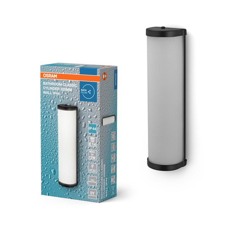 Kinkiet Ścienny Łazienkowy Lampa Oprawa E14 Czarny IP44 Bathroom Osram