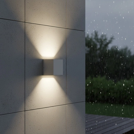 Kinkiet ogrodowy zewnętrzny na LED 1x GU10 BOSTON GOLDLUX (Polux) ALUMINIUM Biały