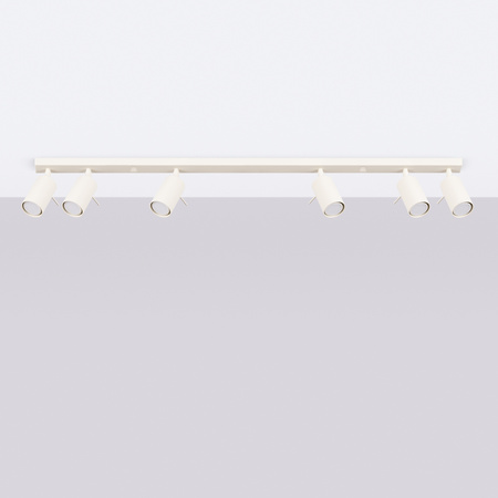 Lampa Sufitowa Reflektor Tuba Spot 6x GU10 Beżowa Ring Bittersweet Shimmer SL.1499 Sollux