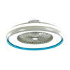 Wentylator sufitowy 45W Z wbudowanym światłem LED CCT i pilotem RF Niebieski ring VT-5022 V-TAC