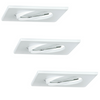 Zestaw 3x Oprawa halogenowa ruchoma GOLDLUX (Polux) kwadratowa biała + żarówka LED GU10 3,5W