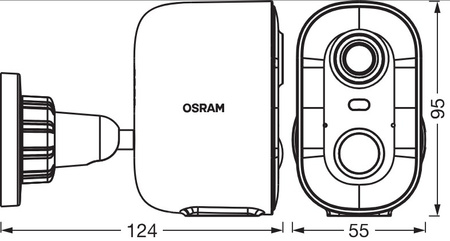 Inteligentna Kamera Solarna Zewnętrzna 2K QHD IP66 Smart+ Wifi Biała Osram