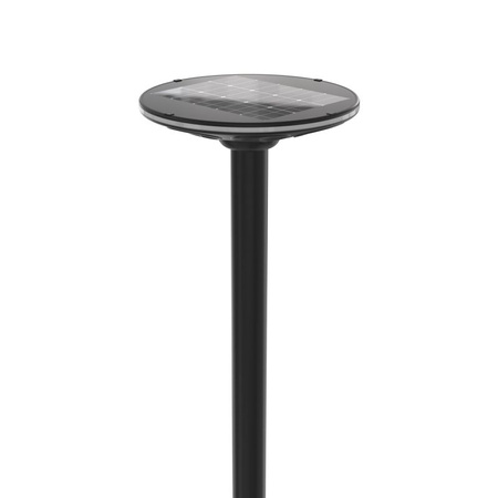 Lampa LED Solarna Uliczna Ogrodowa z Czujnikiem Ruchu 15W 1400lm 3000K-5000K CCT Czarna VL-GLSO-1254-S Videx