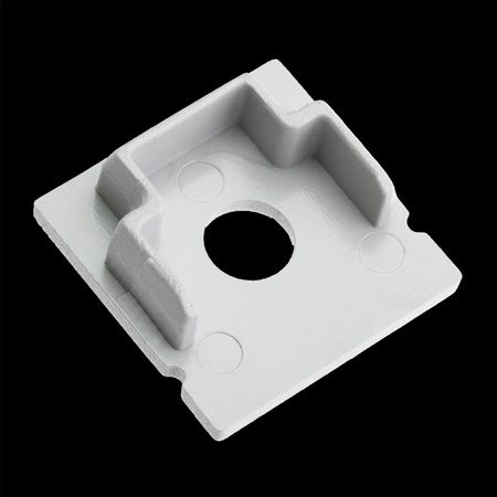 Zaślepka do profilu natynkowego KM38 z otworem szara tworzywo sztuczne