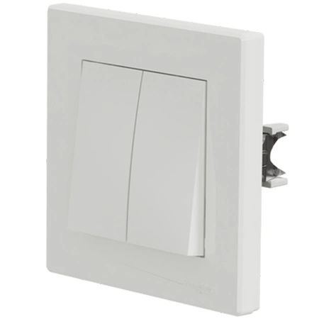 Łącznik Włącznik Świecznikowy Dwubiegunowy Podtynkowy Asfora IP20 Biały