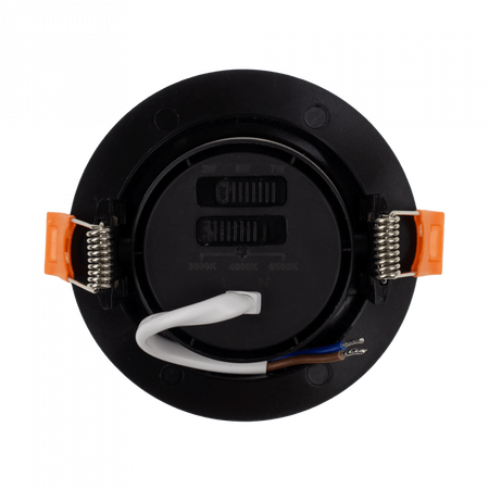 Oprawa Podtynkowa Wpuszczana LED 3W / 5W / 7W CCT Czarna Okrągła DOWNLIGHT Ecolight