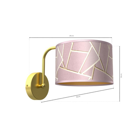 Lampa Ścienna Kinkiet ZIGGY Różowe Złoto Różowa 1xE27 Milagro