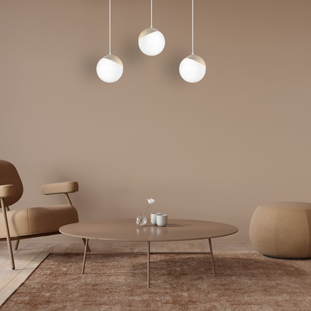 Lampa Wisząca Sufitowa SFERA Drewniana 3xE14 Milagro