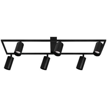 Żyrandol Lampa Oprawa Sufitowa Dekoracyjny 6x GU10 Czarny Masterled