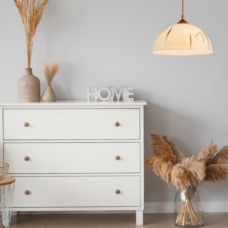 Lampa Wisząca Sufitowa MARCY E27 Złota Brązowa LM-1.1/7A Lamkur