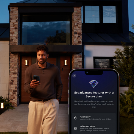 Inteligentny Wideodomofon Dzwonek do Drzwi z Kamerą 2K QHD 1440p CMOS Czarna SMART Zigbee WiFi Doorbell Secure Philips HUE